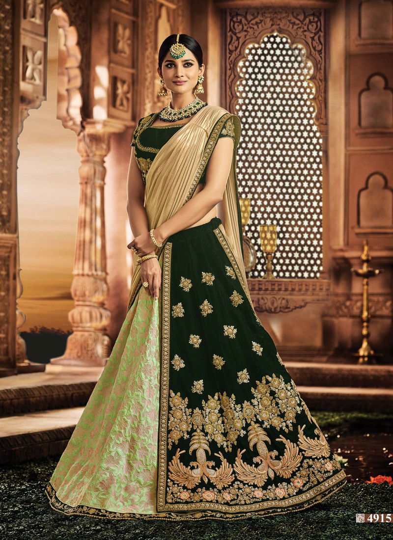 Mahotsav Moh Manthan Padmavat Latest Heavy Designer Wedding Wear Silk Velvet Cord And Zari Embroidery Flocking Fancy Lahenga Style Saree Collection